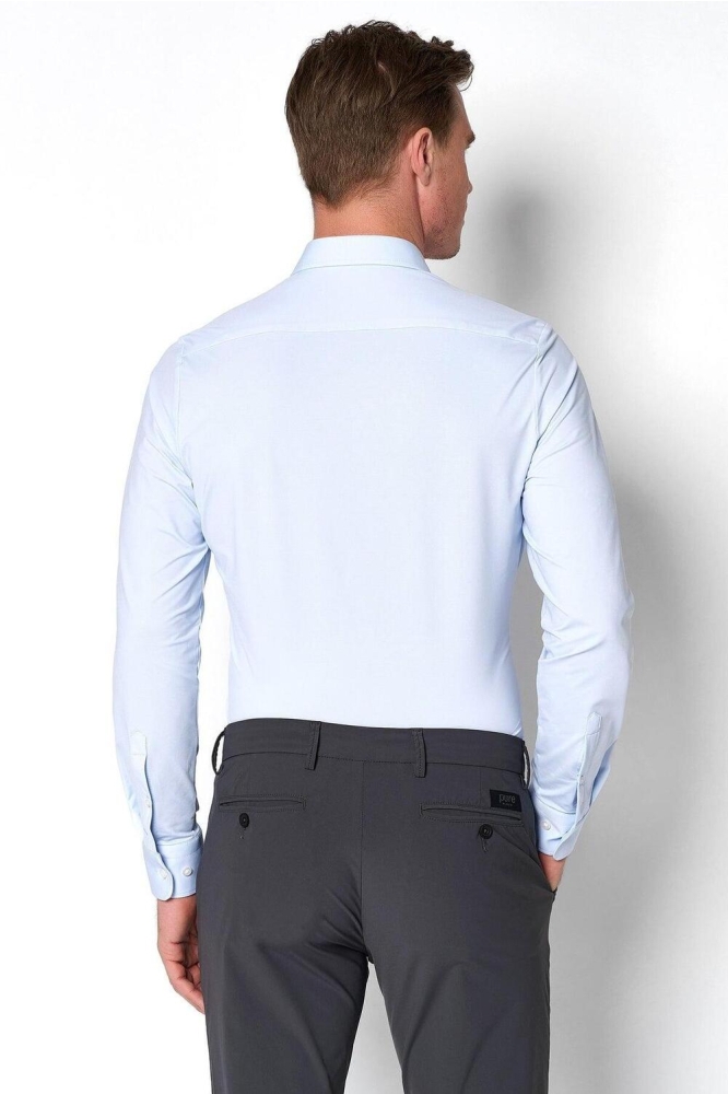 SHIRT LONGSLEEVE 4030 21750 100 PLAIN LIGHT BLUE